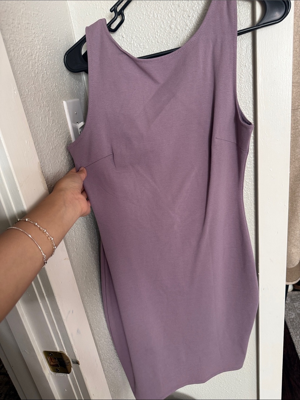 Sleeveless Mauve Bodycon Dress - Elegant Minimalist Style